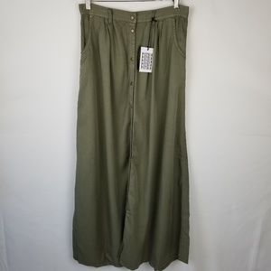 pistola Skirts - NWT Pistola Army Green Button Front Maxi Skirt pistola Skirts - NWT Pistola Army Green Button Front Maxi Skirt